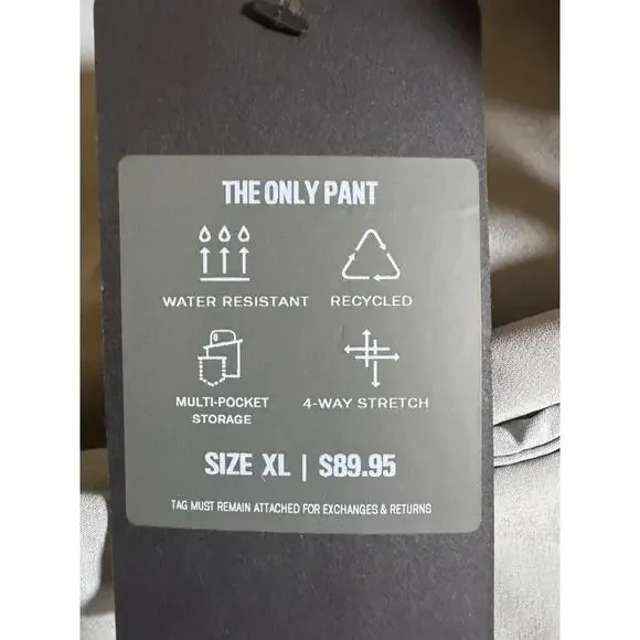 Fabletics The Only Pant Men’s XL Performance Stretch Pants Tan NWT List $89.95 - Picture 4 of 8